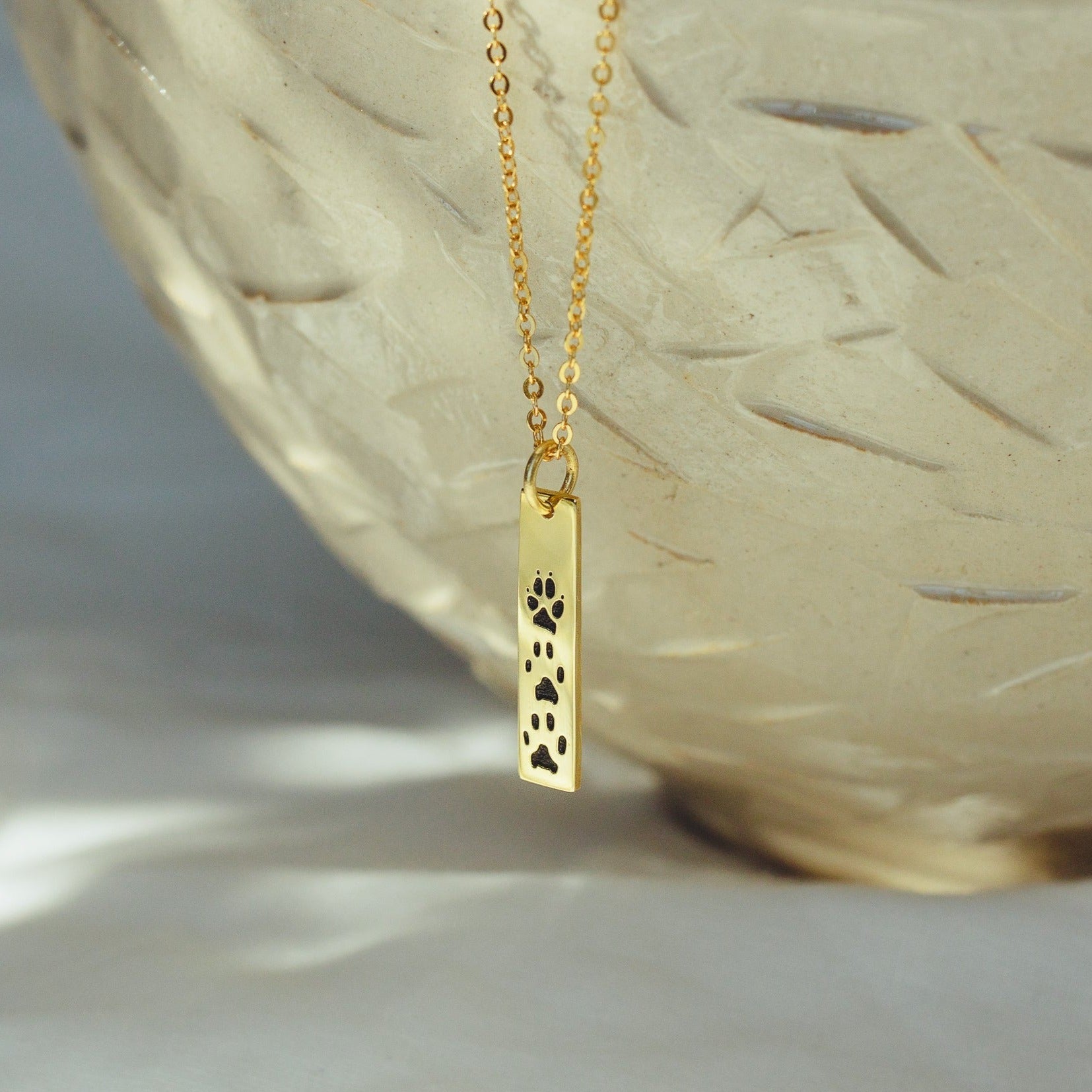Custom Paw Bar Pendant