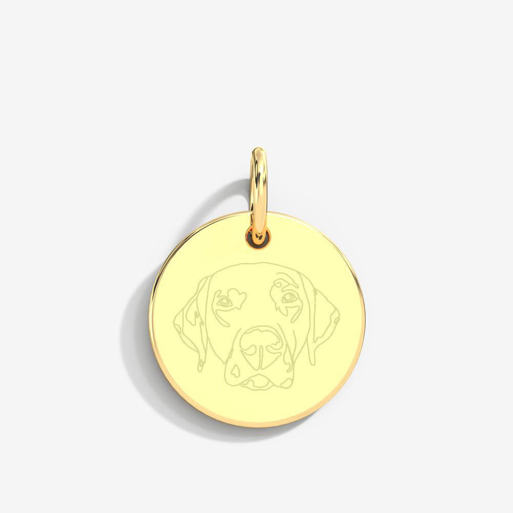 Double-Sided Custom Pet Lineart Pendant