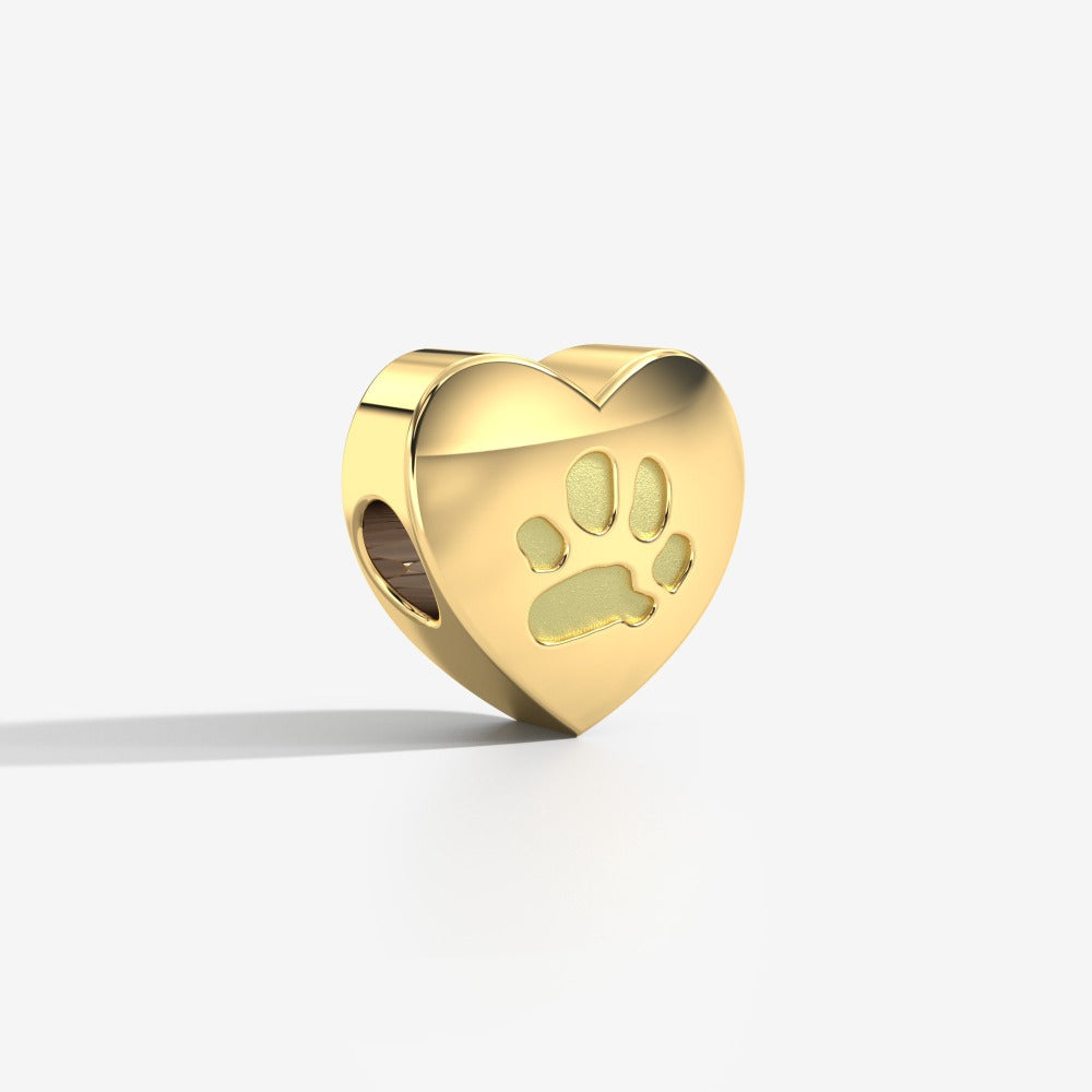 Custom Paw Heart Charm for Pandora