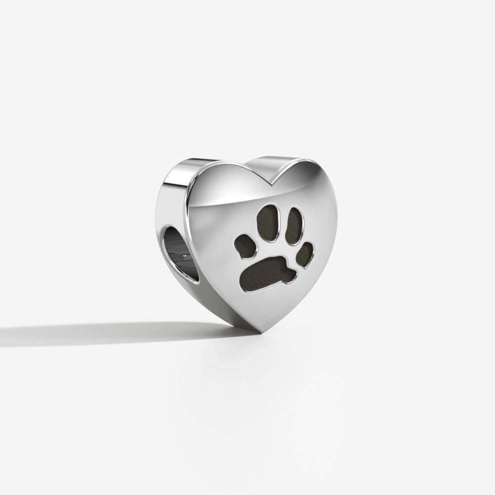 Custom Paw Heart Charm for Pandora