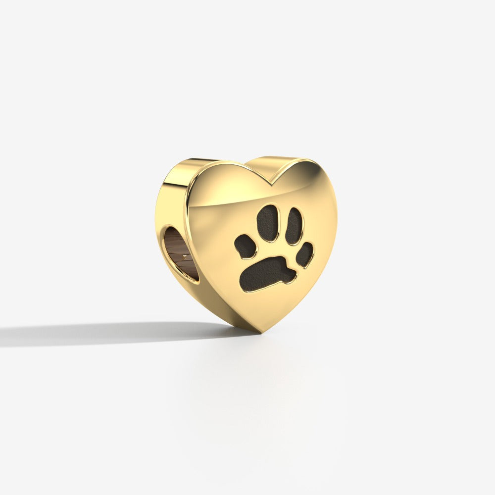 Custom Paw Heart Charm for Pandora