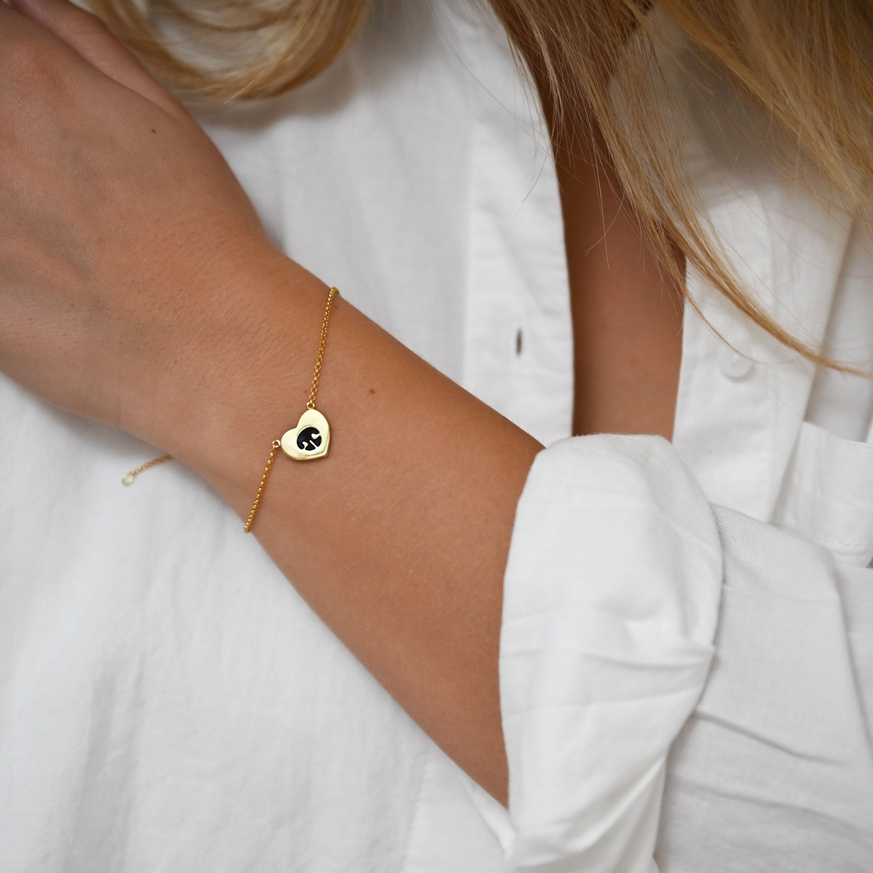 Custom Paw Heart Bracelet