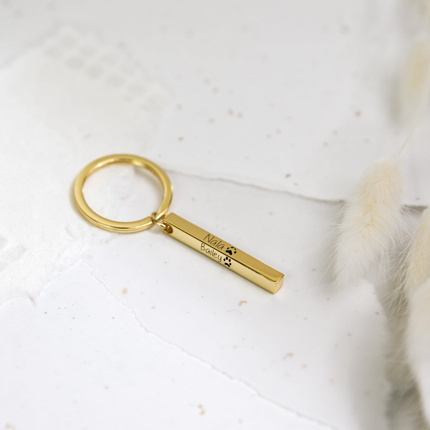 Custom Paw Block Keychain