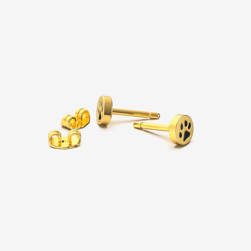 Custom Paw Earrings Earrings Custom Paw Jewelry 18K Gold Vermeil