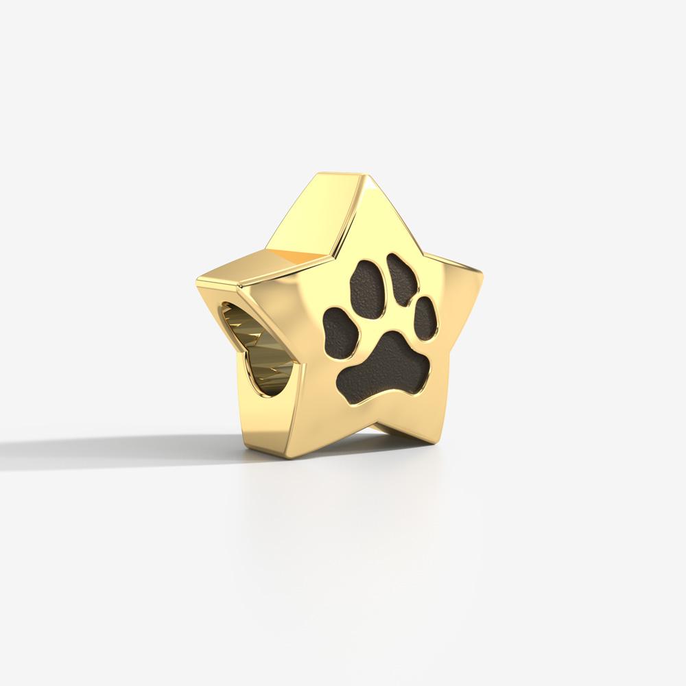 Custom Paw Star Charm for Pandora