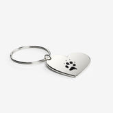 Custom Paw Heart Keychain Keychain Custom Paw Jewelry Sterling Silver 1