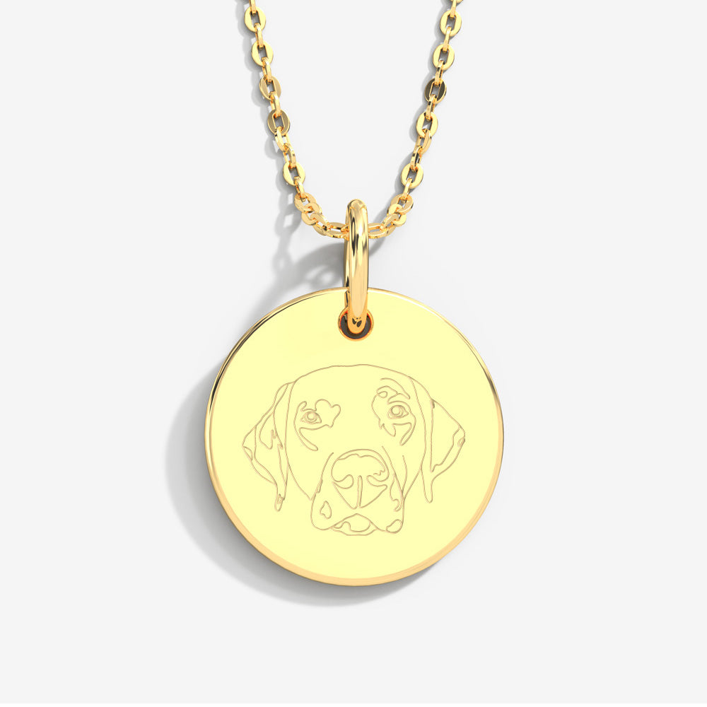 Double-Sided Custom Pet Lineart Necklace