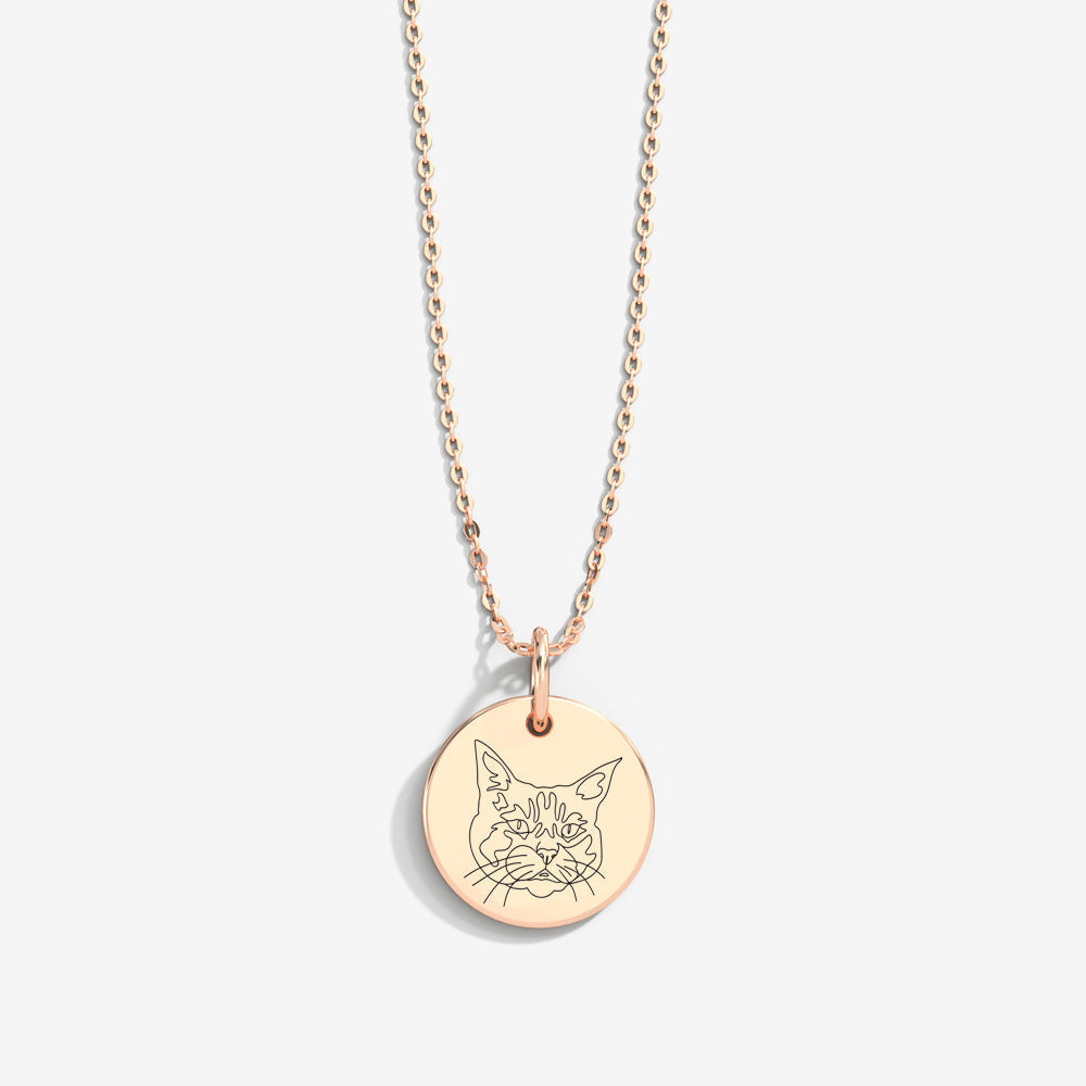 Custom Pet Lineart Necklace
