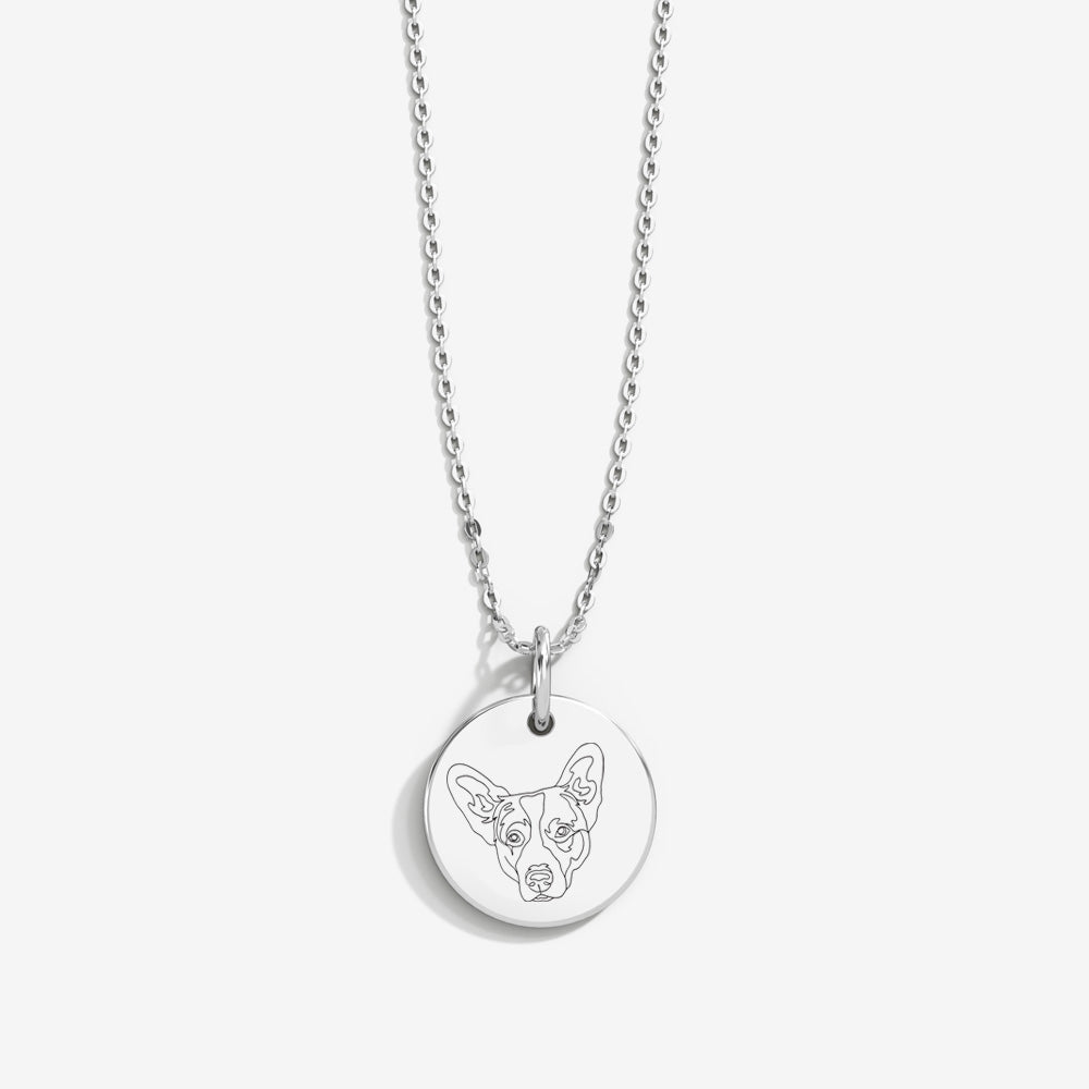 Double-Sided Custom Pet Lineart Necklace