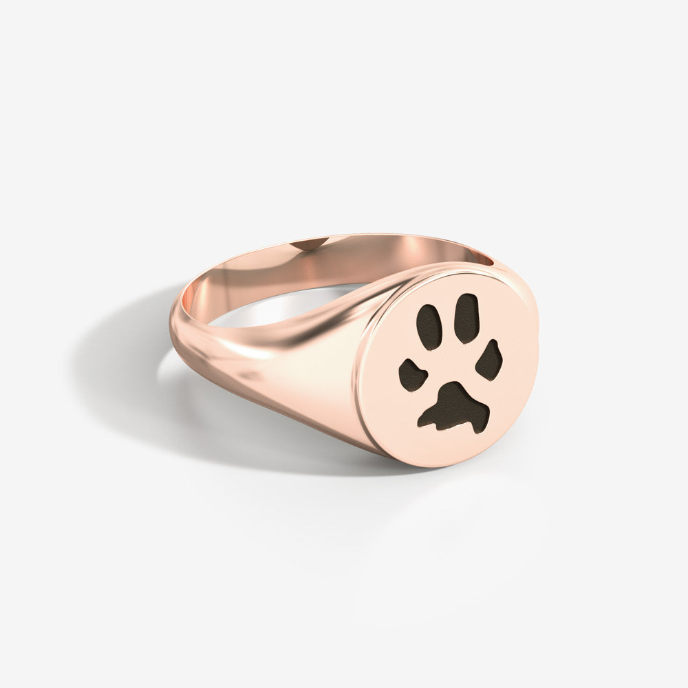 Custom Paw Signet Ring