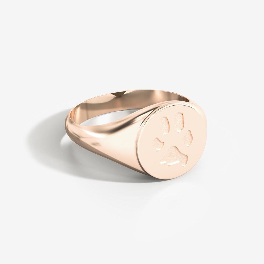 Custom Paw Signet Ring