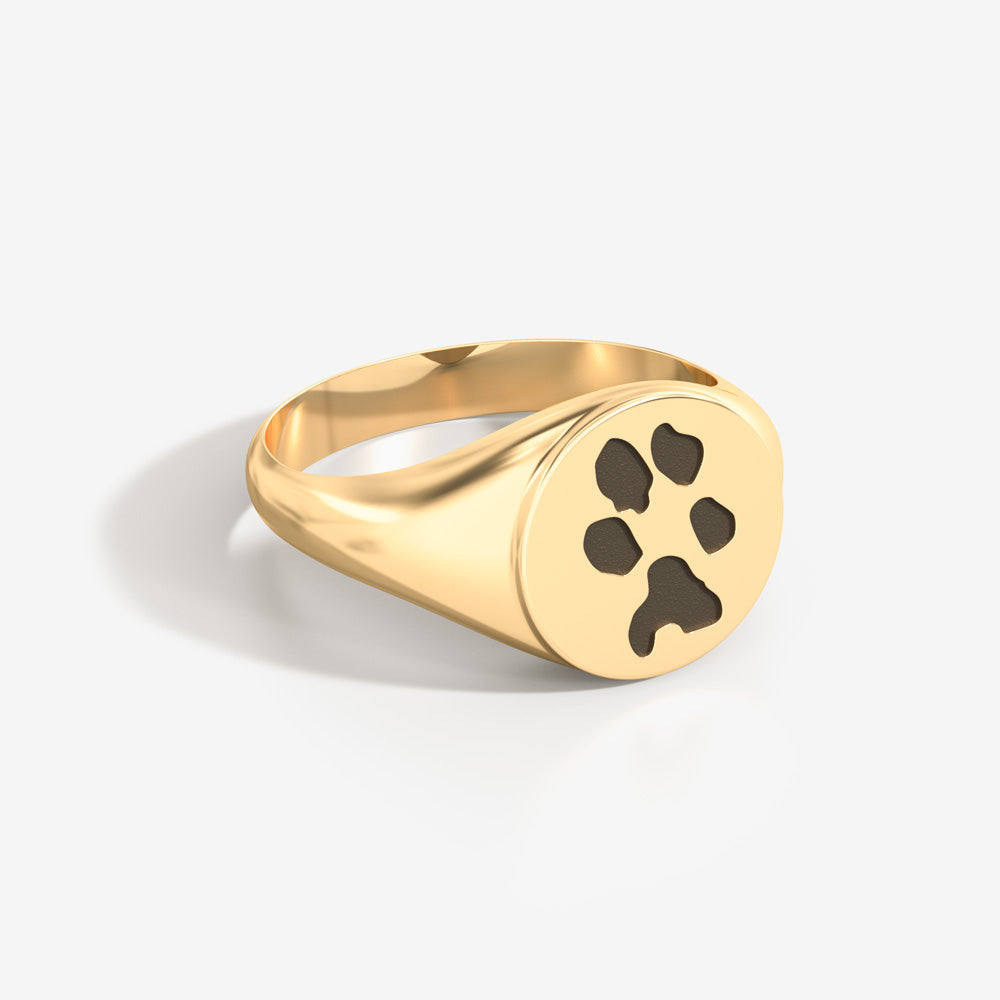 Custom Paw Signet Ring