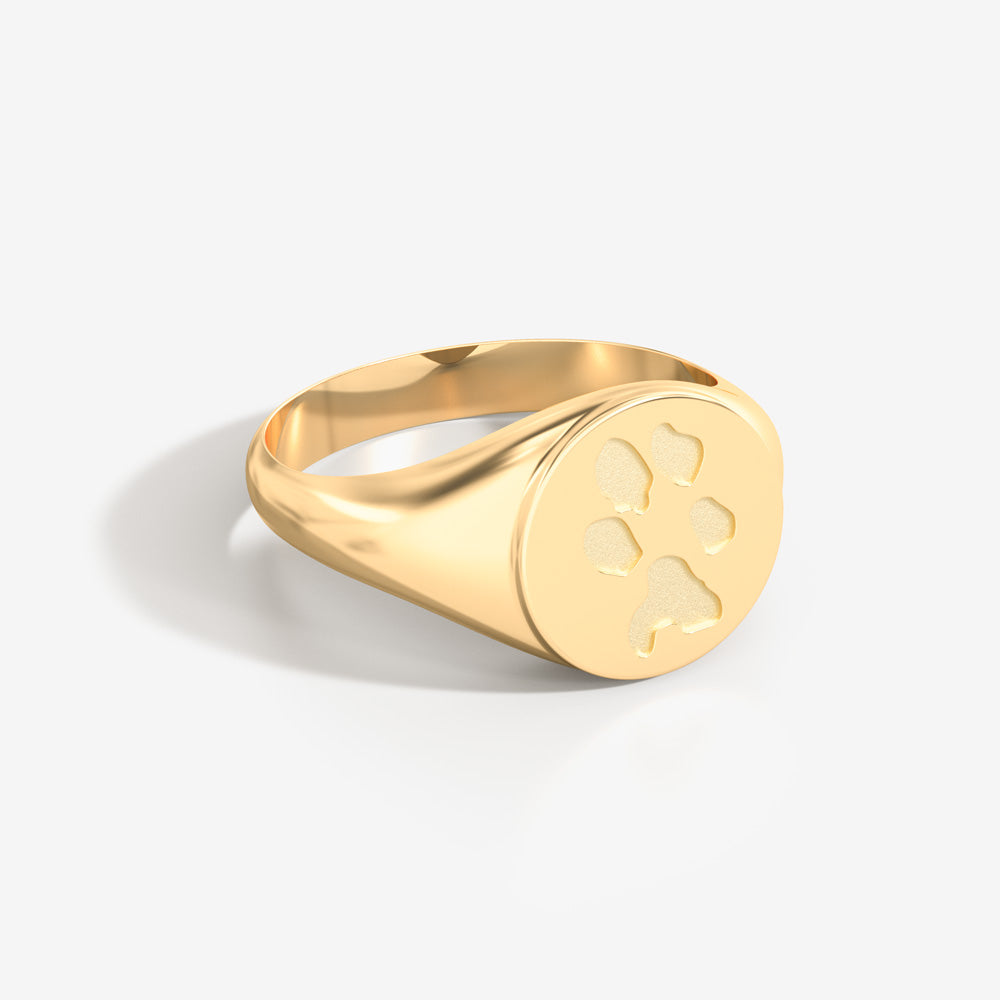 Custom Paw Signet Ring