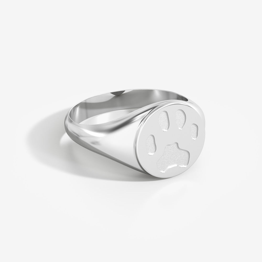 Custom Paw Signet Ring