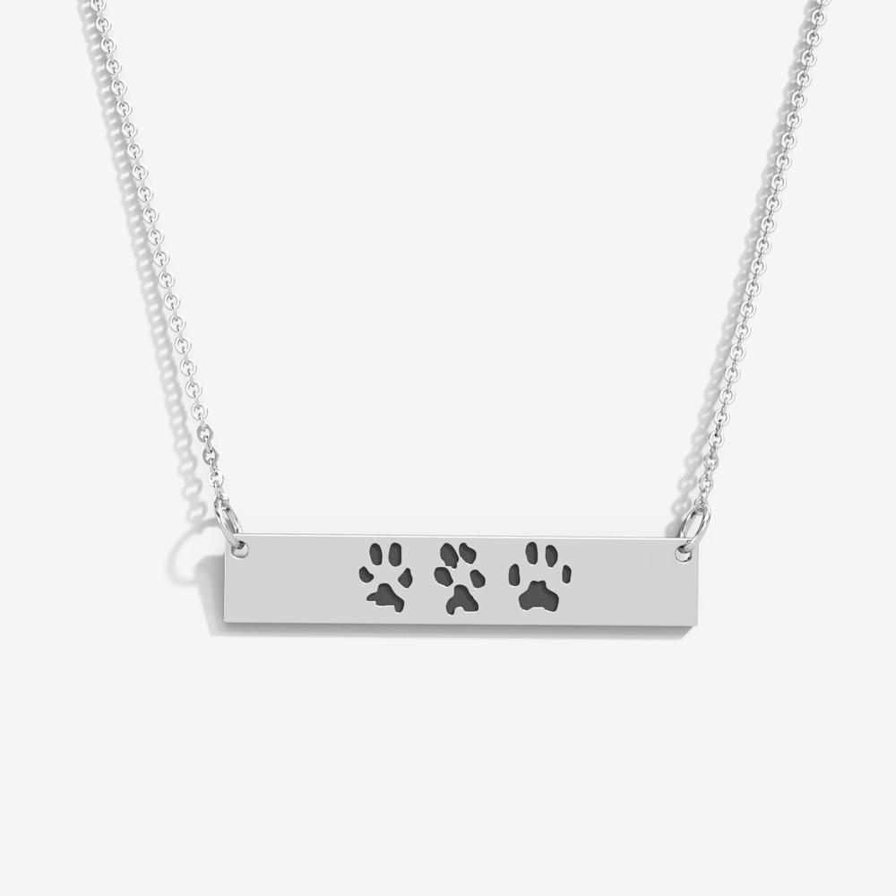 Custom Paw Bar Necklace