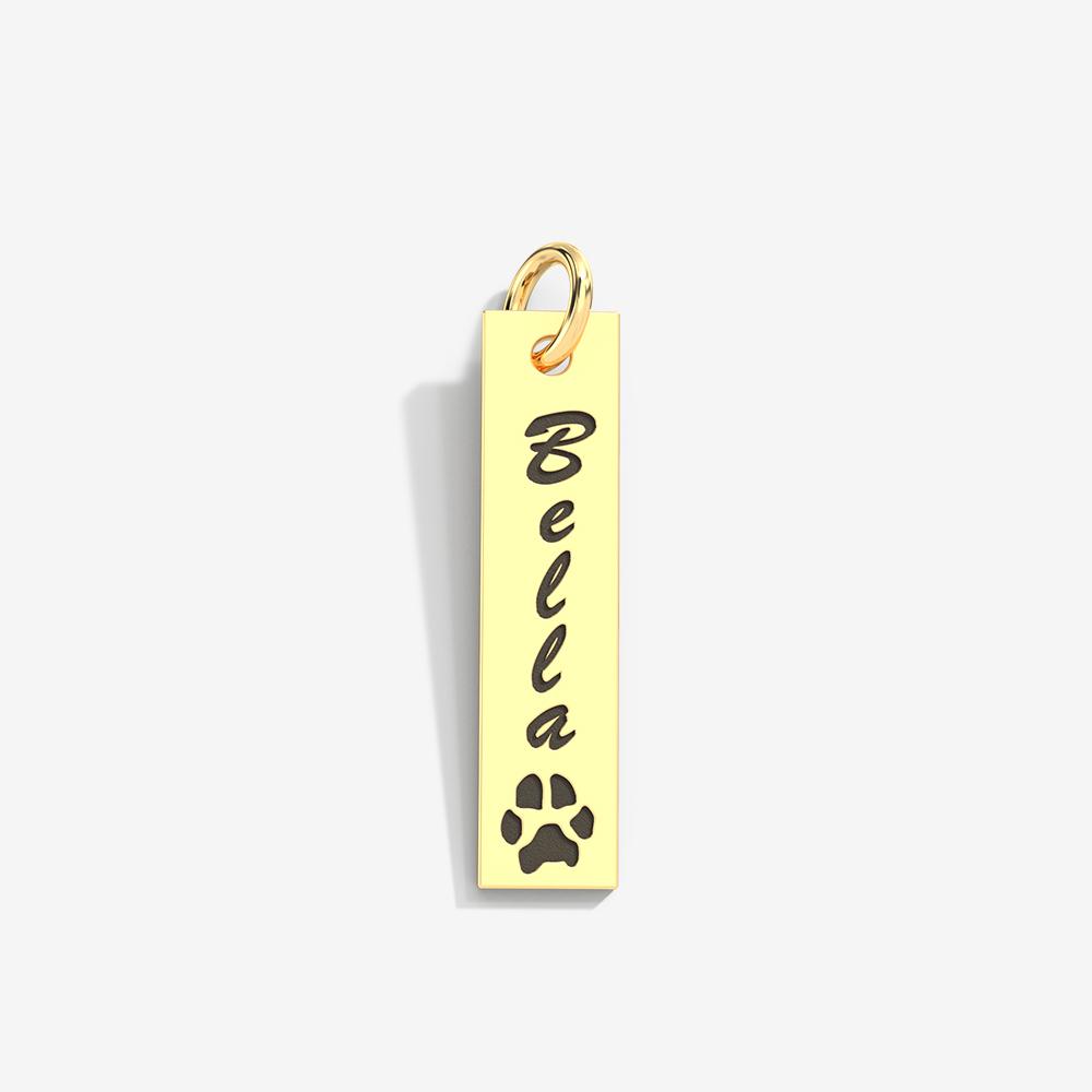 Custom Paw Bar Pendant