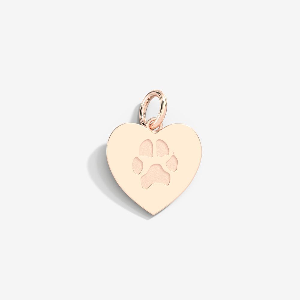 Double-Sided Custom Paw Heart Pendant