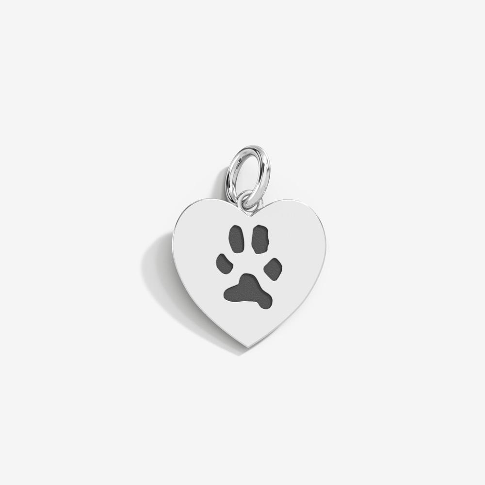 Double-Sided Custom Paw Heart Pendant