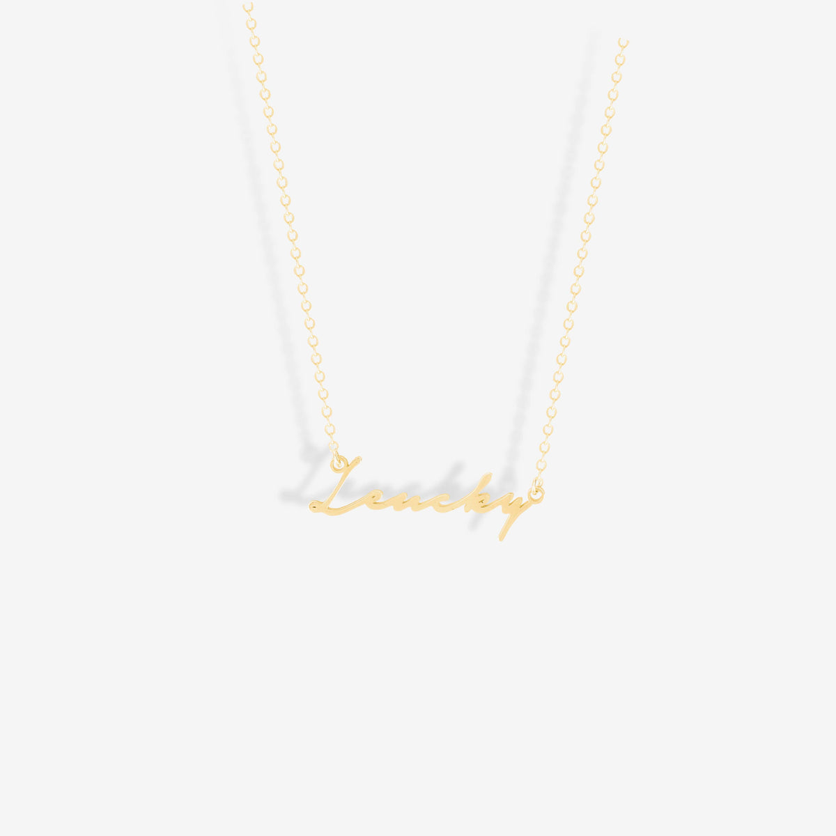 Custom Name Necklace Necklace Custom Paw Jewelry 18K Gold Vermeil 14''/35.5cm 