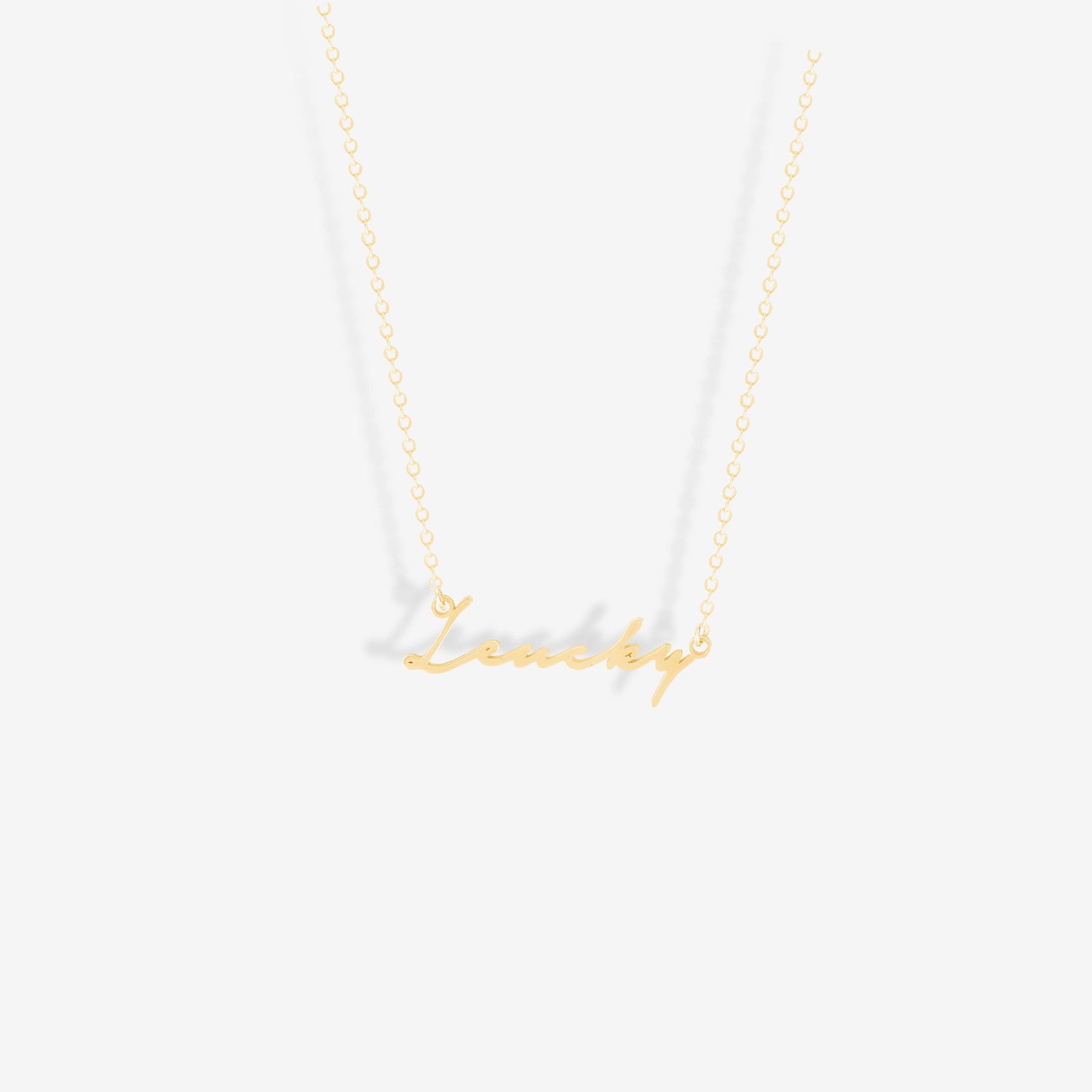 Custom Name Necklace Necklace Custom Paw Jewelry 18K Gold Vermeil 14''/35.5cm