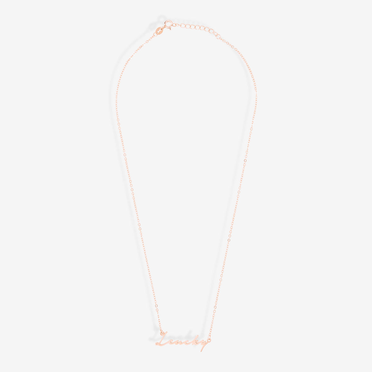 Custom Name Necklace Necklace Custom Paw Jewelry 18K Rose Gold Vermeil 14''/35.5cm