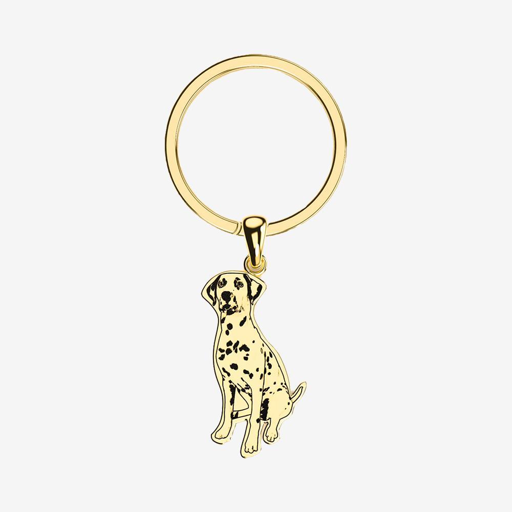 Custom Pet Keychain Keychain Custom Paw Jewelry 18K Gold Vermeil 