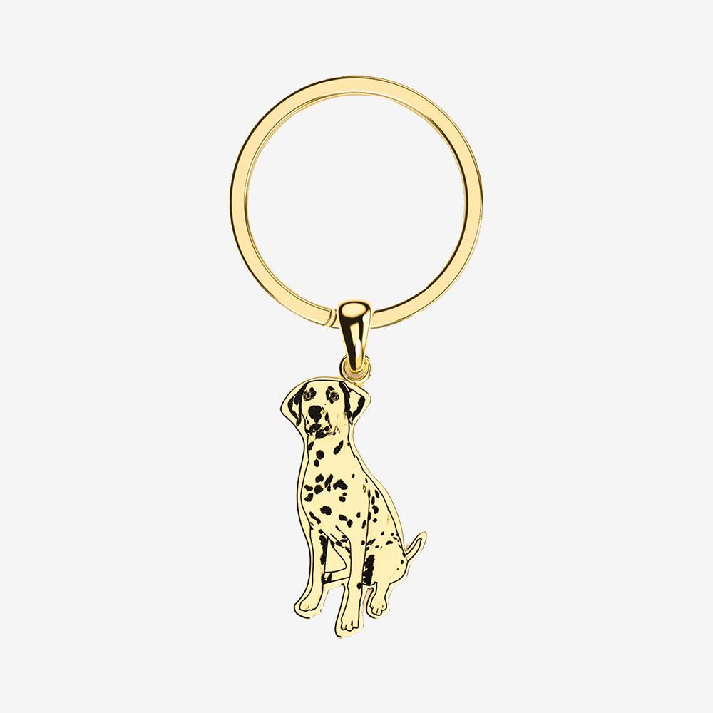 Custom Pet Keychain Keychain Custom Paw Jewelry 18K Gold Vermeil