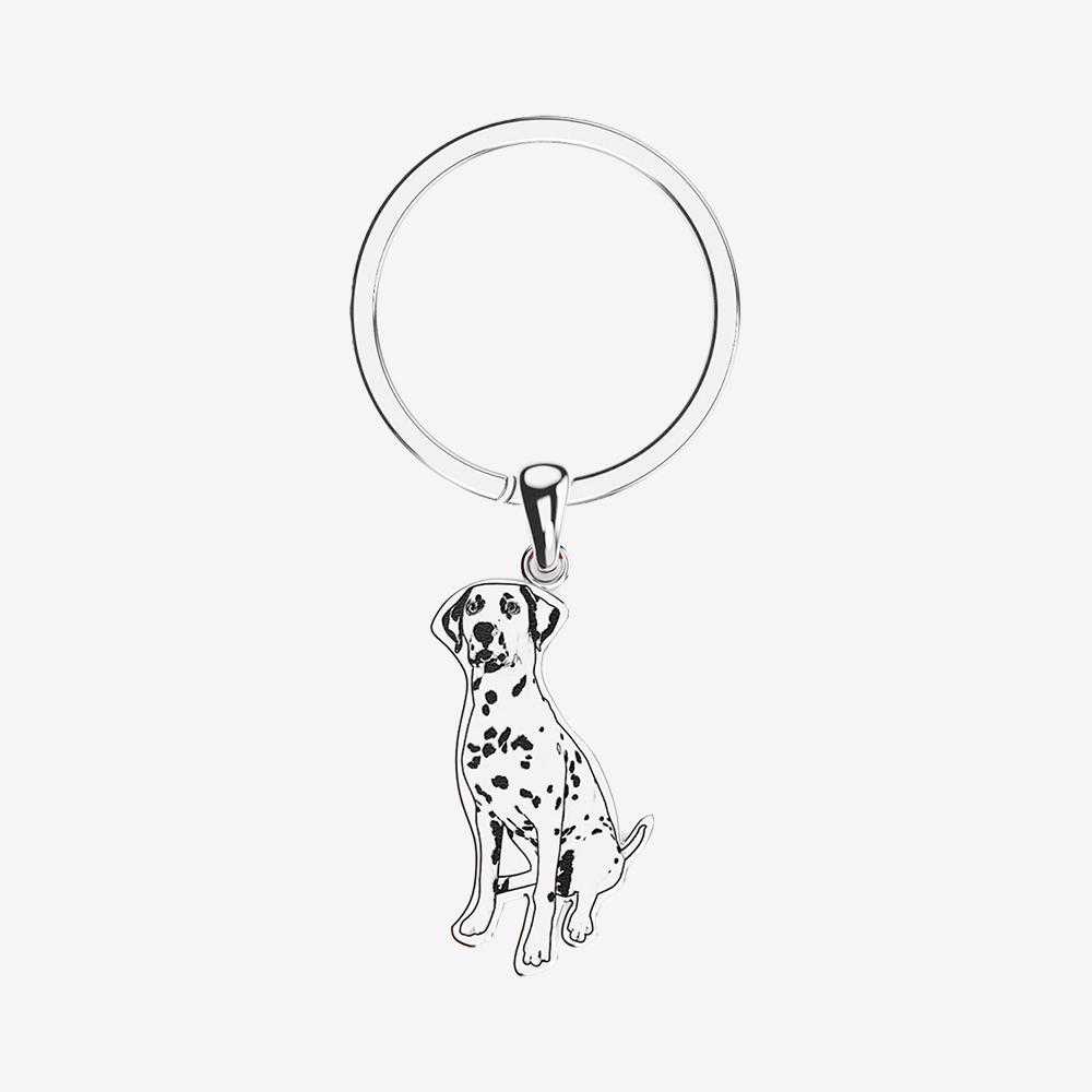 Custom Pet Keychain Keychain Custom Paw Jewelry Sterling Silver
