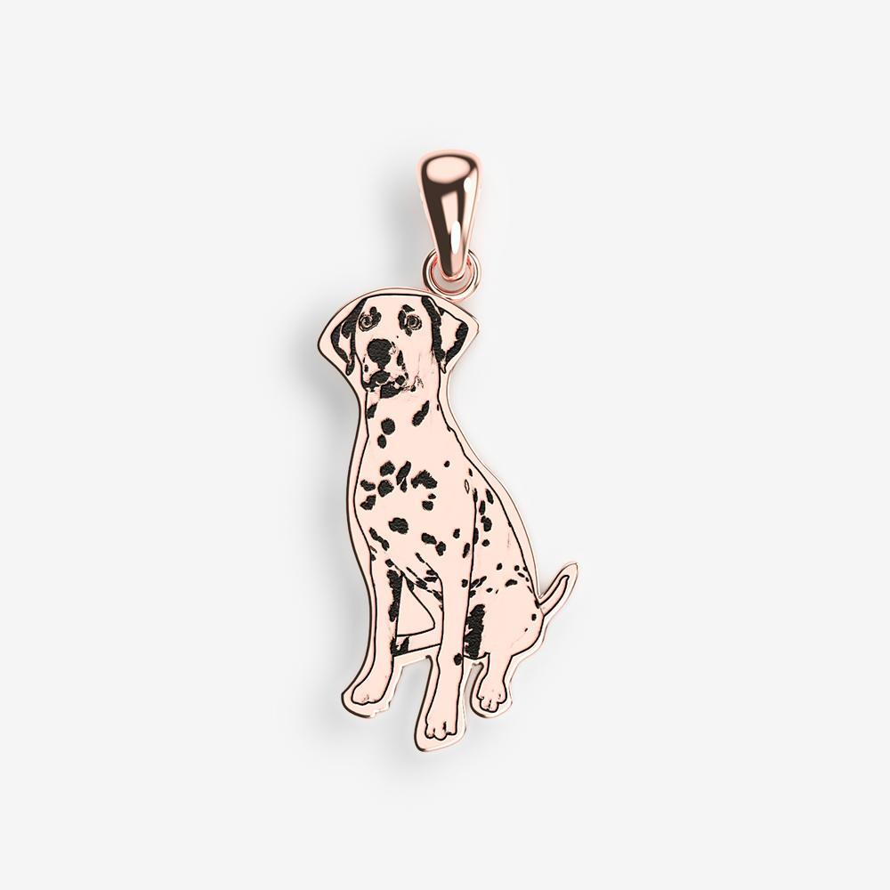 Custom Pet Pendant Pendant Custom Paw Jewelry 18K Rose Gold Vermeil 1