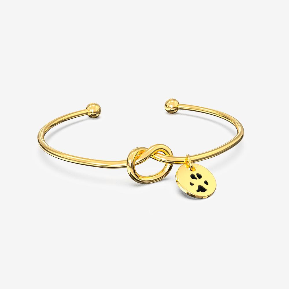 Custom Paw Knot Bracelet Bracelet Custom Paw Jewelry 18K Gold Vermeil 9.5mm 1