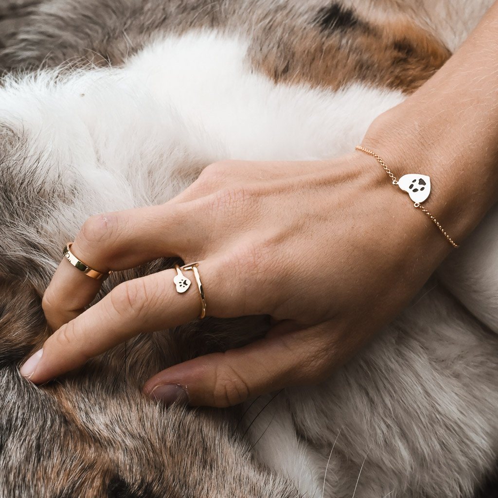 Personalized Paw Print Rings at Custom Paw Jewelry Shop