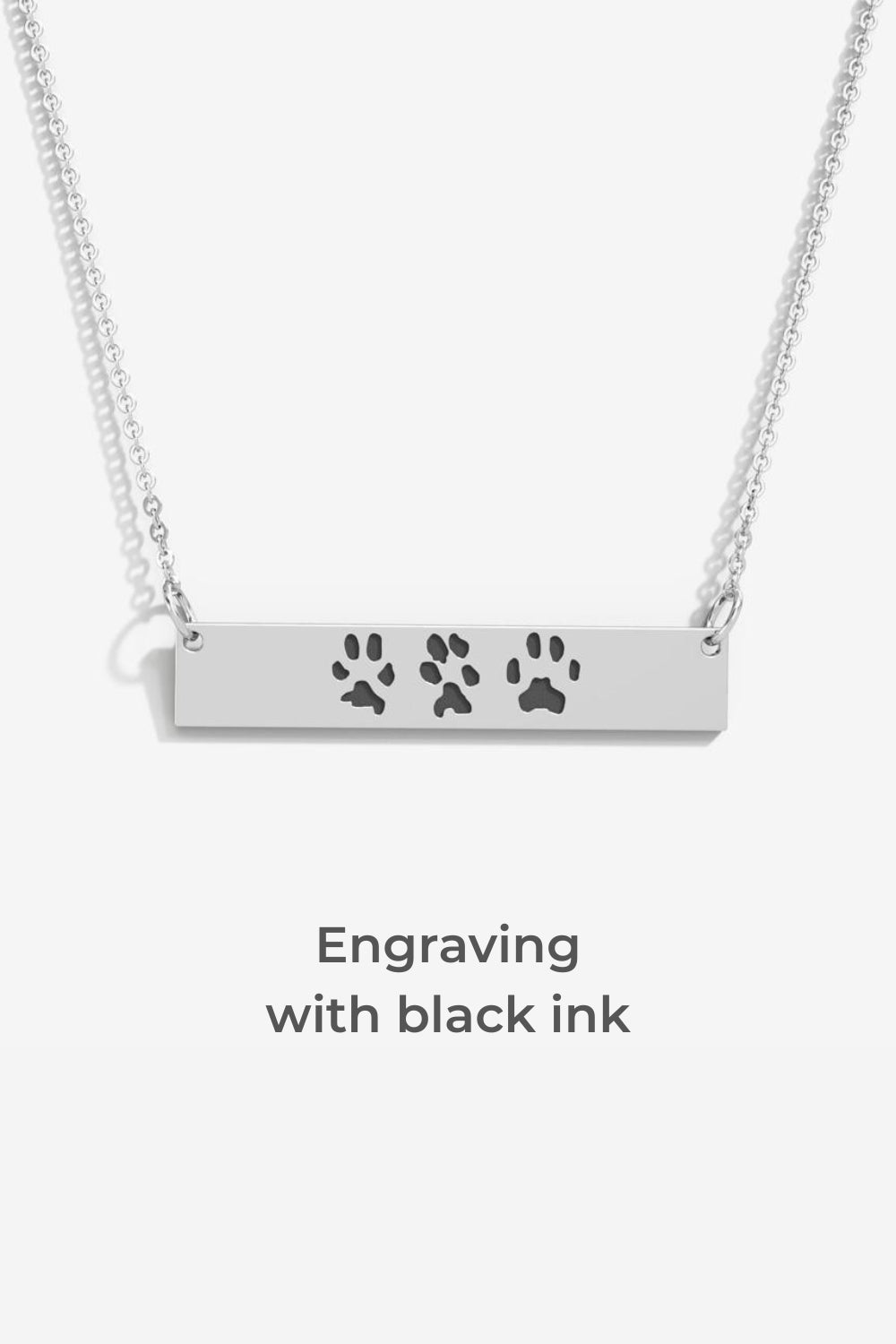 Custom Paw Bar Necklace