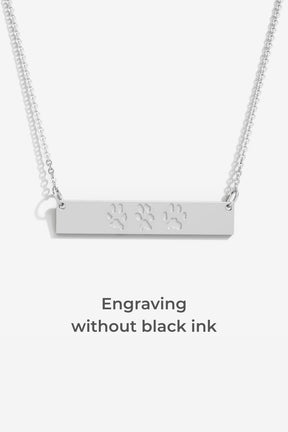 Custom Paw Bar Necklace