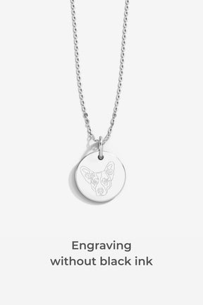 Double-Sided Custom Pet Lineart Necklace