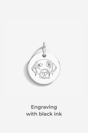 Double-Sided Custom Pet Lineart Pendant