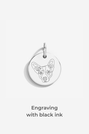 Double-Sided Custom Pet Lineart Pendant