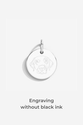 Double-Sided Custom Pet Lineart Pendant