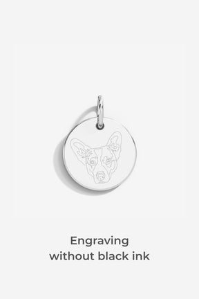 Double-Sided Custom Pet Lineart Pendant