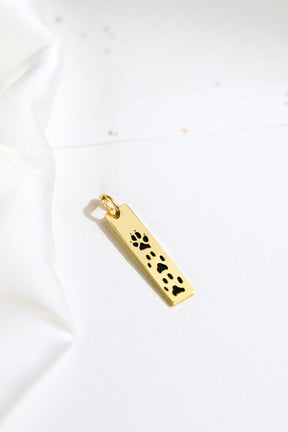 Custom Paw Bar Pendant