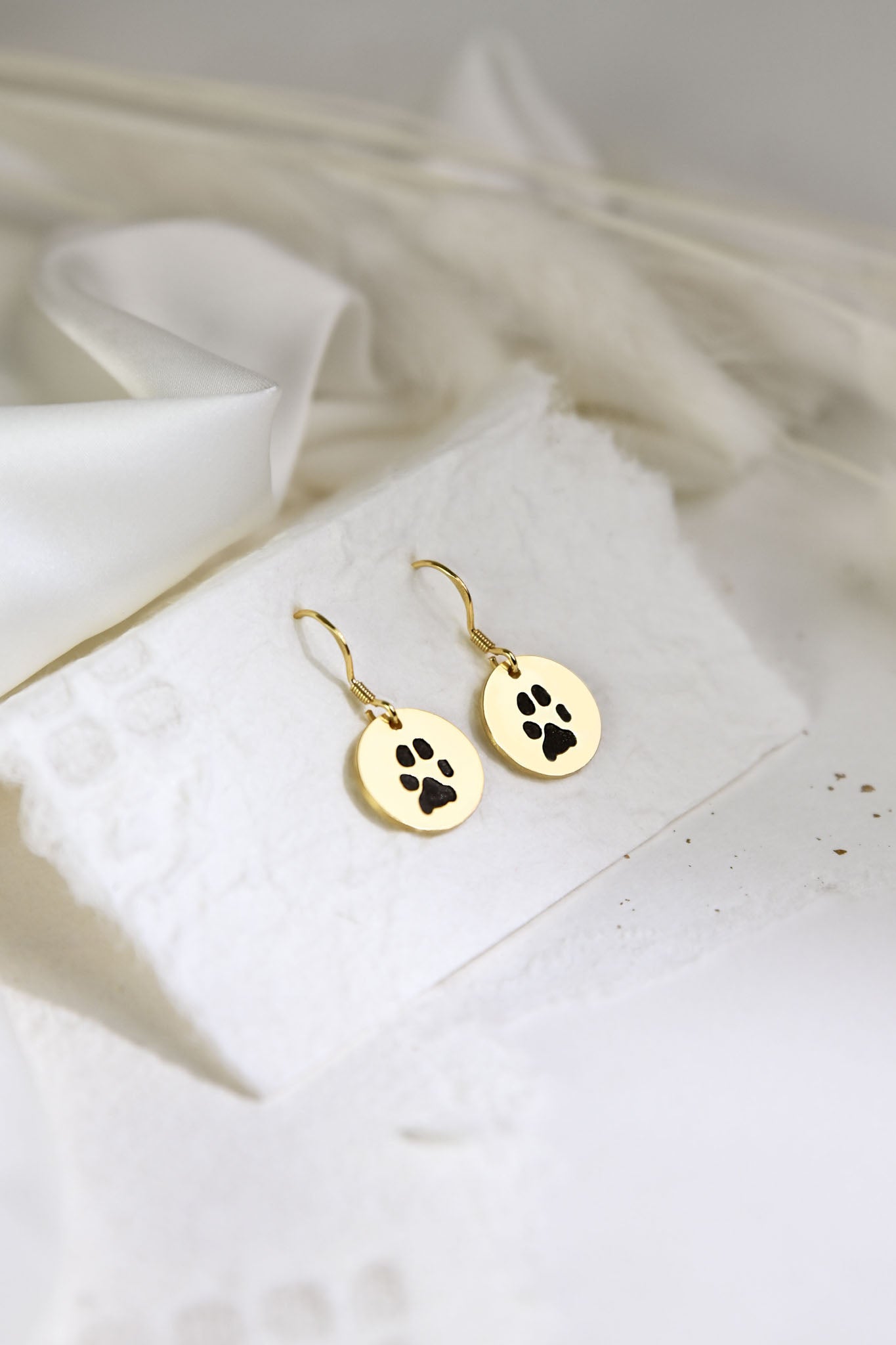 Custom Paw Hanging Earrings