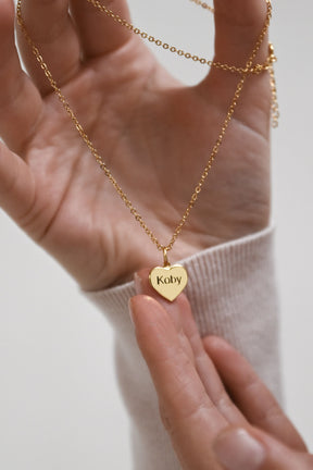 Double-Sided Custom Paw Heart Necklace