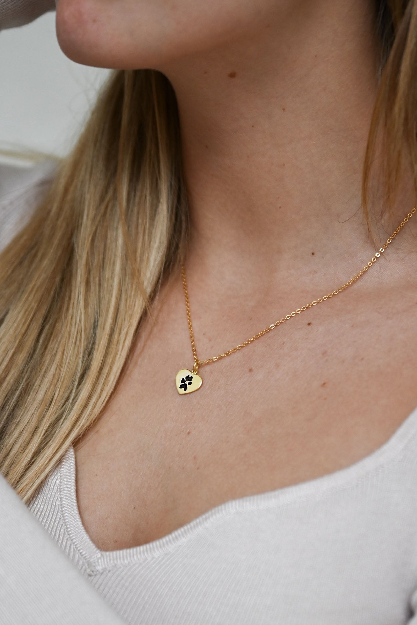 Custom Paw Heart Necklace