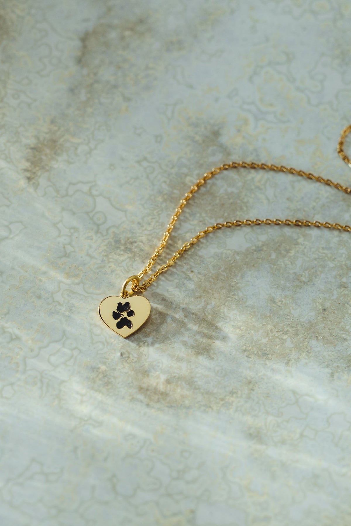 Double-Sided Custom Paw Heart Necklace