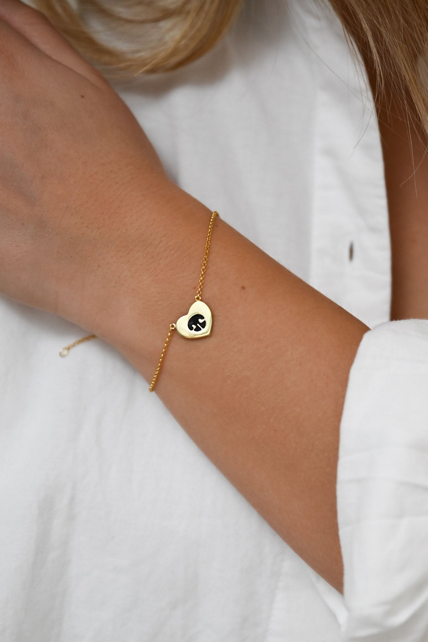 Custom Paw Heart Bracelet