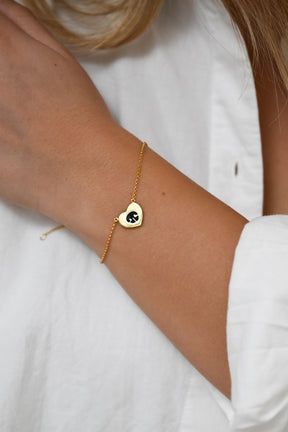 Custom Paw Heart Bracelet