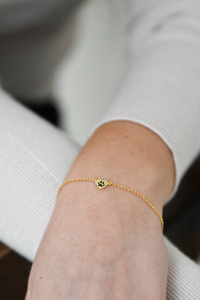 Custom Paw Heart Bracelet