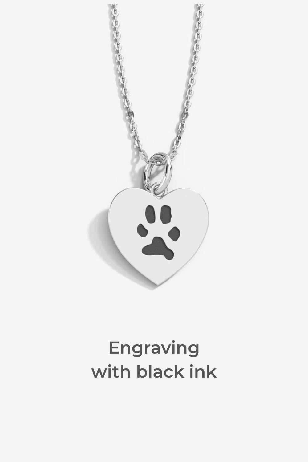 Custom Paw Heart Necklace