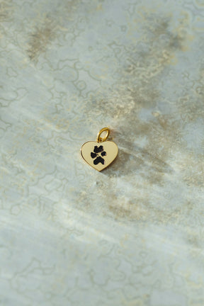 Double-Sided Custom Paw Heart Pendant