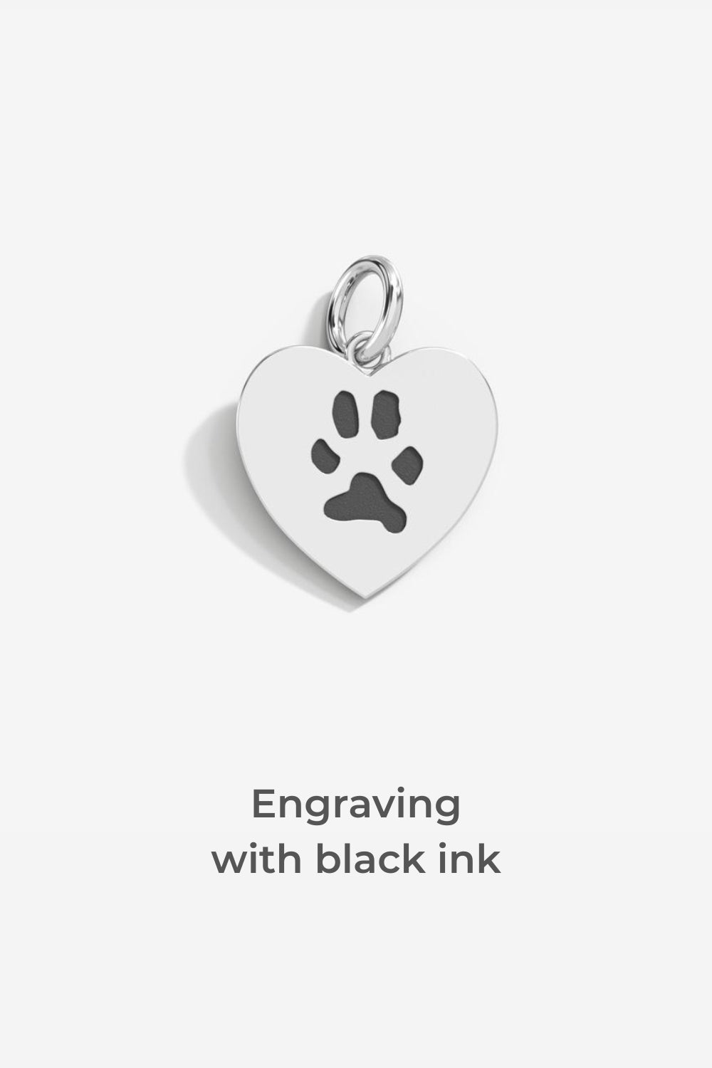 Double-Sided Custom Paw Heart Pendant