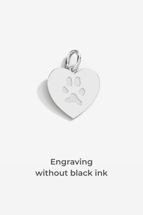 Double-Sided Custom Paw Heart Pendant